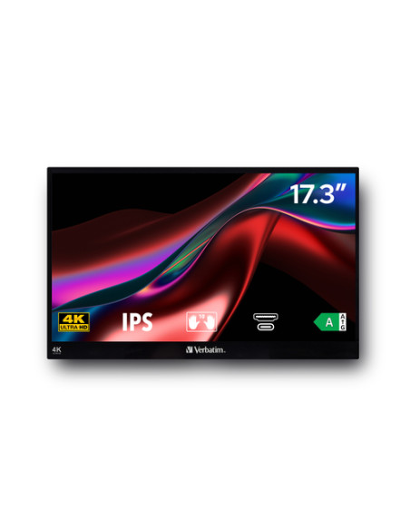 Verbatim 32239 Monitor PC 43,9 cm (17.3") 3840 x 2160 Pixel 4K Ultra HD LCD Touch screen Nero
