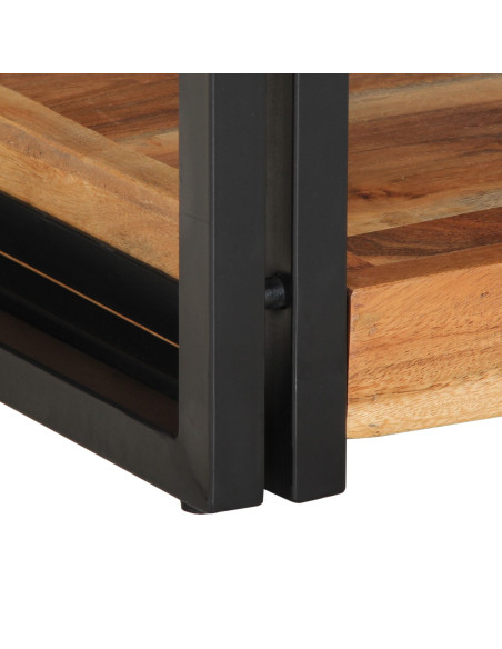2 Comodini 40x35x50 cm in Legno Massello di Acacia