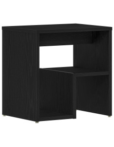 Armadio da Notte 2 pcs Rovere Nero 40 x 30 x 40 cm 2