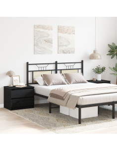 Armadio da Notte 2 pcs Rovere Nero 50 x 40 x 43,5 cm 2