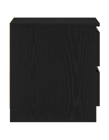 Armadio da Notte 2 pcs Rovere Nero 50 x 40 x 43,5 cm