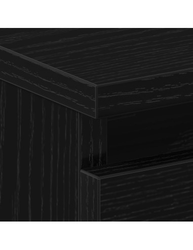Armadio da Notte 2 pcs Rovere Nero 50 x 40 x 43,5 cm