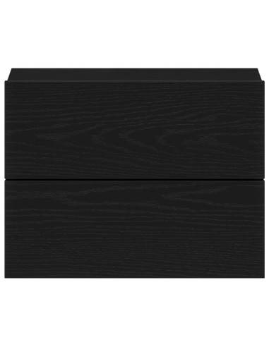 Armadio da Notte con cassetto 2 pcs Rovere Nero 40 x 30 x 30 cm