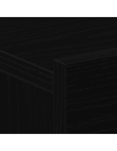 2 Comodini Rovere Nero 40x30x30 cm in Legno Ingegnerizzato