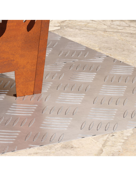 Gradini per Scale 2 pcs Argento 80 x 40 cm Alluminio