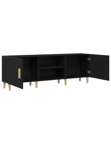 Supporto TV - Rovere Nero, 150x30x50 cm, Realizzato in Legno Ingegnerizzato