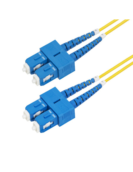 StarTech.com Cavo in fibra ottica duplex monomodale OS2 da SC a SC (UPC) da 10 m, 9/125µm, 40G/100G, Insensibile alla piegatura