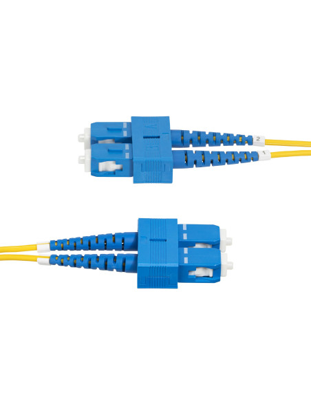 StarTech.com Cavo in fibra ottica duplex monomodale OS2 da SC a SC (UPC) da 10 m, 9/125µm, 40G/100G, Insensibile alla piegatura