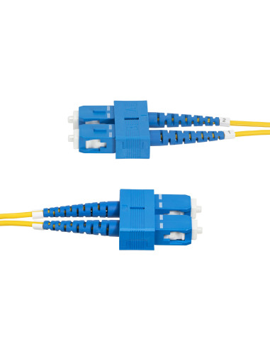 StarTech.com Cavo in fibra ottica duplex monomodale OS2 da SC a SC (UPC) da 1m, 9/125µm, 40G/100G, Insensibile alla piegatura, 