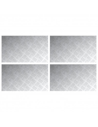 Tappeti per Scale  Argento Alluminio 70 x 40 x 0.3 cm
