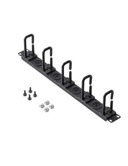 StarTech.com Pannello di gestione cavi per armadi Server Rack da 19" 1U - con anelli a D - Pannello orizzontale per gestione del