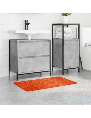 Tappetino da bagno rettangolare arancione 50x80 cm in polipropilene antiscivolo