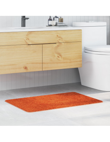 Tappetino da bagno rettangolare arancione 60x90 cm in polipropilene antiscivolo