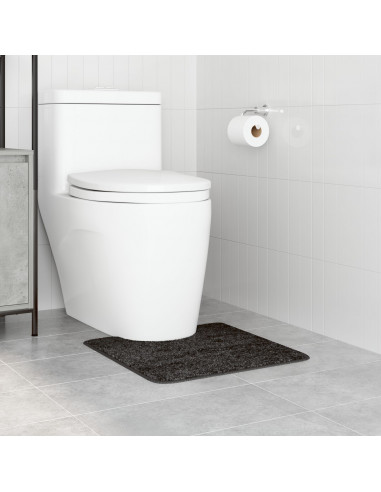 Tappetino da bagno U-Shaped Grigio Scuro 50x50 cm Polipropilene Antiscivolo