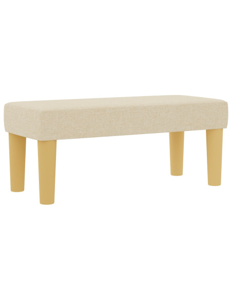 Struttura Letto  con Materasso Set di 2 Panna Tessuto 90 x 200 cm