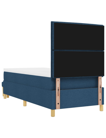 Struttura Letto  con Materasso Set di 2 Blu Tessuto 100 x 200 cm