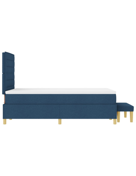 Struttura letto con materasso Set di 2 Blu Tessuto 120 x 200 cm