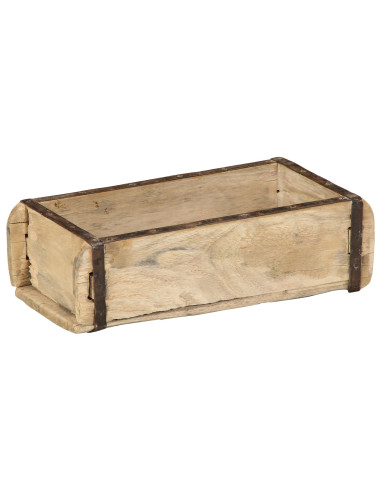 Vassoio Marrone 30 x 15 x 9 cm Legno Recuperato Massello