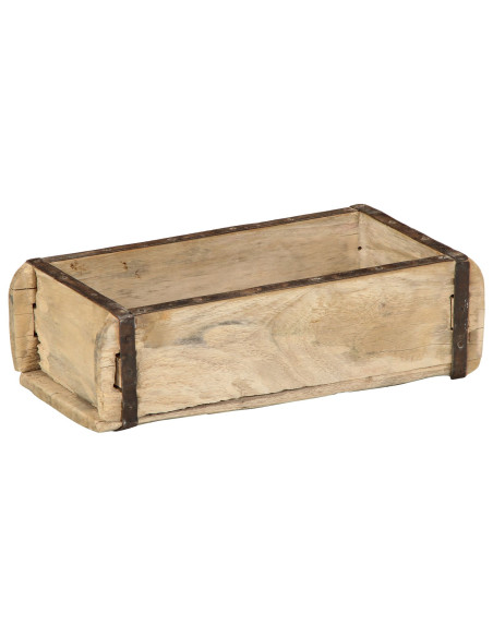 Vassoio Marrone 30 x 15 x 9 cm Legno Recuperato Massello