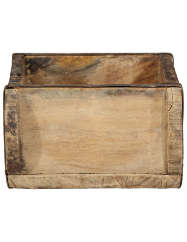 Vassoio Marrone 30 x 15 x 9 cm Legno Recuperato Massello