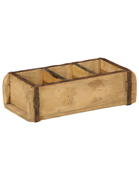 Vassoio 30x14x9 cm Legno Massello Riciclato