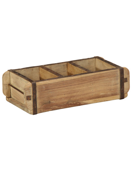 Vassoio 4 pcs Marrone 30 x 14 x 9 cm Legno Recuperato Massello