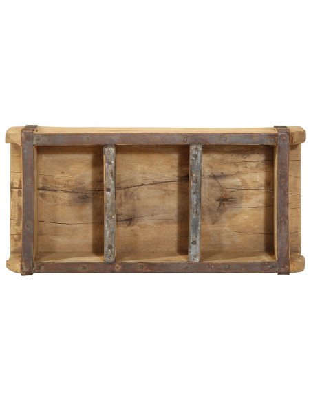 Set di vassoi  4 pezzi 30x14x9 cm in legno massiccio recuperato