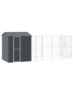 Gabbia per uccelli Antracite 621 x 208 x 247 cm Acciaio zincato