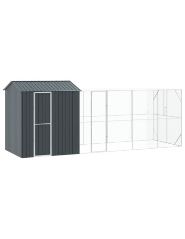 Gabbia per uccelli Antracite 621 x 208 x 247 cm Acciaio zincato