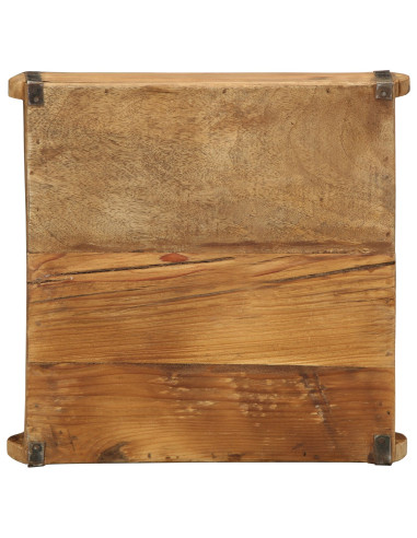 Vassoio Marrone 29 x 31 x 10 cm Legno Recuperato Massello