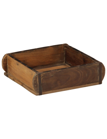 Vassoio 4 pcs Marrone 29 x 31 x 10 cm Legno Recuperato Massello