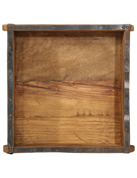 Vassoio 4 pcs Marrone 29 x 31 x 10 cm Legno Recuperato Massello