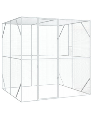 Gabbia per uccelli Antracite 209 x 202 x 214 cm Acciaio zincato