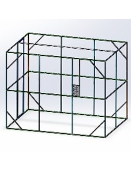 Voliera per Uccelli Antracite 302x208x214 cm in Acciaio