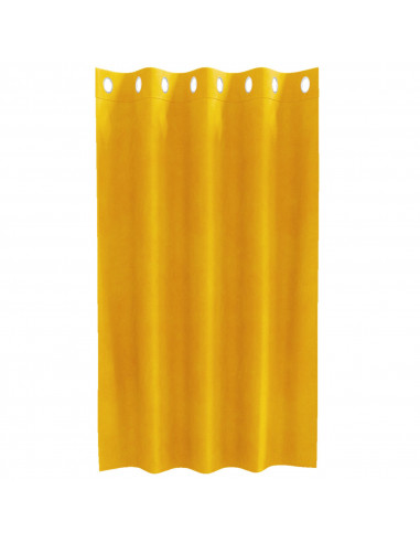Tende oscuranti  con occhielli 2 pezzi Giallo senape Velluto