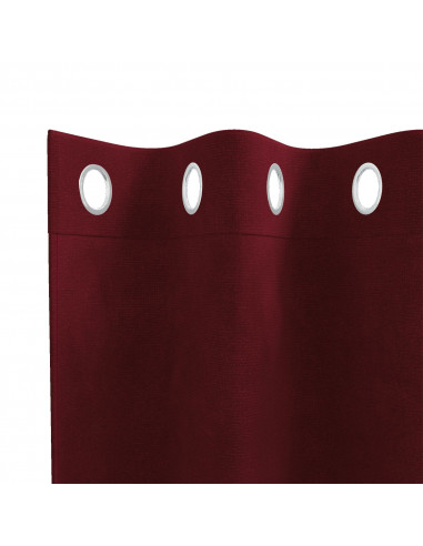 Tende Oscuranti  con Occhielli 2 pezzi Rosso Vino Velluto