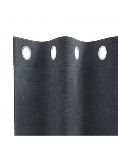 Tende oscuranti  con occhielli 2 pz Grigio chiaro Velluto