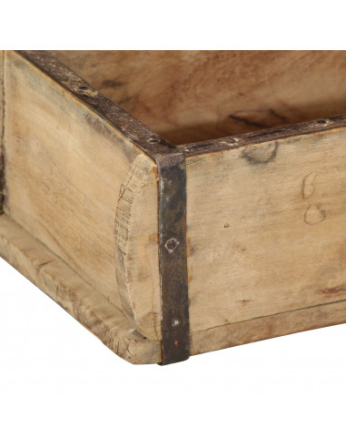 Vassoio 30x15x9 cm Legno Massiccio Riciclato