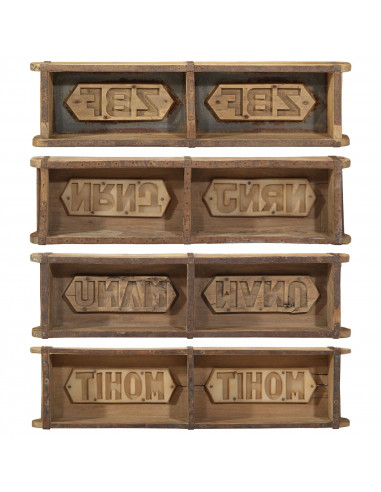 Vassoio 60,5x15x9 cm in Legno Riciclato