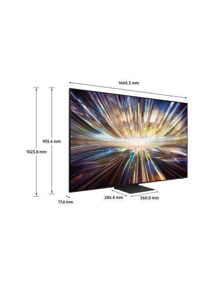 Samsung Smart TV 75” QE75QN800DTXZT Neo QLED 8K Mini LED Graphite Black 2024, Processore NQ8 AI GEN2, 8K AI Upscaling, Infinit