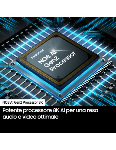 Samsung Smart TV 75” QE75QN800DTXZT Neo QLED 8K Mini LED Graphite Black 2024, Processore NQ8 AI GEN2, 8K AI Upscaling, Infinit