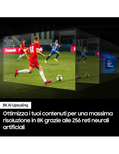 Samsung Smart TV 75” QE75QN800DTXZT Neo QLED 8K Mini LED Graphite Black 2024, Processore NQ8 AI GEN2, 8K AI Upscaling, Infinit