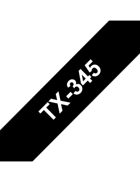Brother TX-345 nastro per etichettatrice Bianco su nero