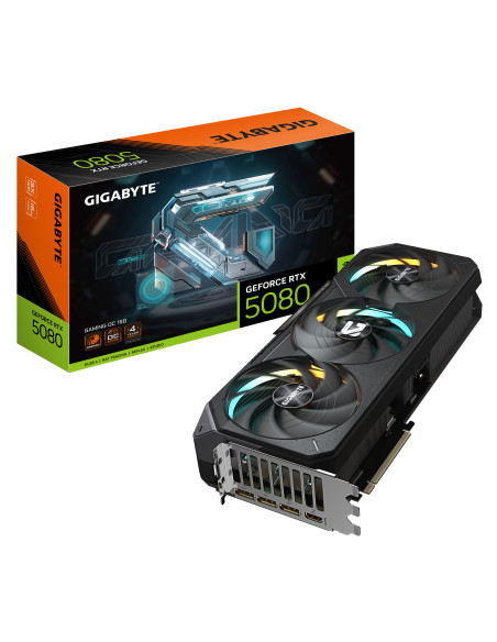 GIGABYTE GeForce RTX 5080 GAMING OC 16G Scheda Grafica - 16GB GDDR7, 256 bit, PCI-E 5.0, 2730MHz Core Clock, 3 x DisplayPort, 1 