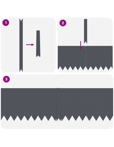 Bordura per Prato 10 pcs Antracite 100 x 0.05 x 20 cm