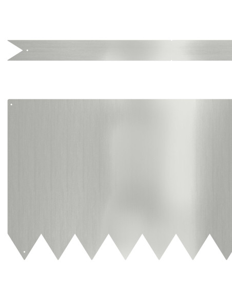 Bordura per Prato 10 pcs Argento 100 x 0.05 x 20 cm