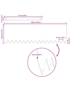 Bordura per Prato 10 pcs Marrone 100 x 0.05 x 20 cm