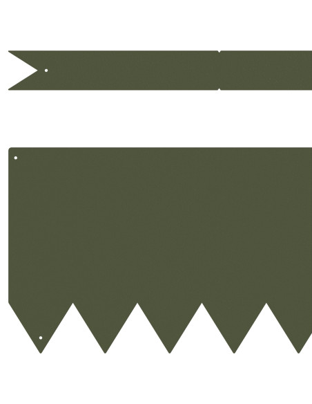 Bordure per prato 10 pcs Verde oliva 100x0,5x20 cm Acciaio