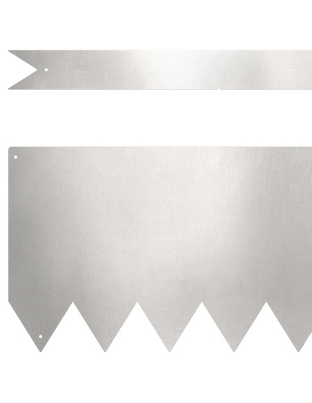 Bordura per Prato 10 pcs Argento 100 x 0.05 x 20 cm