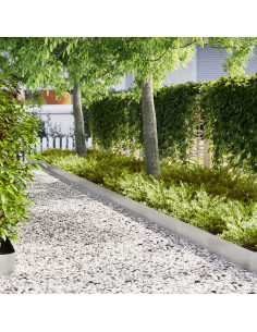 Bordura per Prato 30 pcs Argento 100 x 0.05 x 20 cm 2